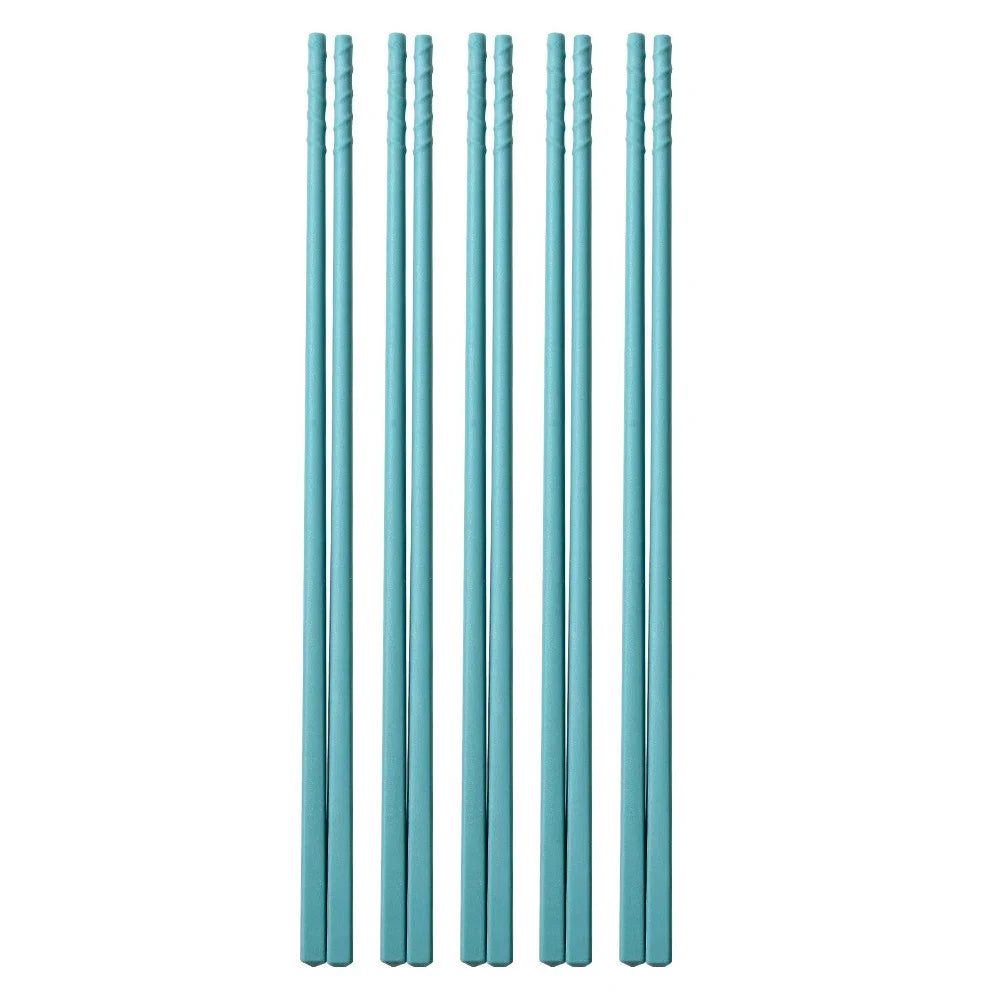 Non-slip 5Pairs Silicone Chopsticks Set Japanese Chopsticks Noodle Sushi Food Chop Stick Kitchen Tableware Set Gift Dinnerware
