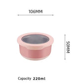 Fresh-keeping Box Stainless Steel Food Sealing Bowl Anti-scalding Lunch Box with Lid Kitchen Food Sealing Bowl Fresh-keeping Box