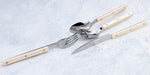 Fashionable Design Top Mirror Polishing Cutlery Sets Stainless Steel 18/8(304) ABS Handle With Rivets Silverware Set For Kitchen