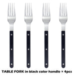 Fashionable Design Top Mirror Polishing Cutlery Sets Stainless Steel 18/8(304) ABS Handle With Rivets Silverware Set For Kitchen