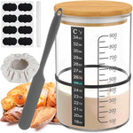 Sourdough Starter Jar Kit Sourdough Starter Container Baking Fermentation Jar Food Storage Jar Kitchen Bread Baking Accessories