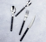 Fashionable Design Top Mirror Polishing Cutlery Sets Stainless Steel 18/8(304) ABS Handle With Rivets Silverware Set For Kitchen