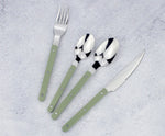 Fashionable Design Top Mirror Polishing Cutlery Sets Stainless Steel 18/8(304) ABS Handle With Rivets Silverware Set For Kitchen