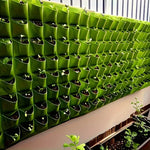18-Pocket Vertical Garden Planter, Wall-Mounted Bag for Balcony/Patio. Grow herbs & vegetables indoors/outdoors. Space-saving.