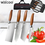 WXCOO Professional Knives Utility Japanese Chef's Knife Stainless Steel Fish Boning Fruit Slicing BBQ Cutter Kitchen Bag