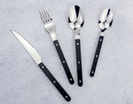 Fashionable Design Top Mirror Polishing Cutlery Sets Stainless Steel 18/8(304) ABS Handle With Rivets Silverware Set For Kitchen