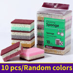 5/10Pcs Dishwashing Cleaning Sponge High Density Strong Stain Removal Kitchen Bathroom Dish Washing Cleaning Tool Porous Sponge
