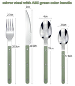Fashionable Design Top Mirror Polishing Cutlery Sets Stainless Steel 18/8(304) ABS Handle With Rivets Silverware Set For Kitchen