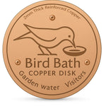 Bird Bath Copper Disc Pure Copper Cleaning Disk with Stable Triple-Point Support All Season Physical Water Care for Bird Baths