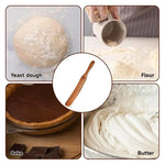 Bread Stirring Spatula Eco-Friendly Wooden Sourdough Starter Mixer Kitchen Jar Scraping Tool Dough Mixing Flat Stirring Stick