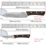 WXCOO 7Inch Japanese Knife Professional Ergonomic Wood Handle Santoku Knives Ultra Kitchen Stainless Steel Kitchen
