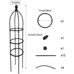 Black Garden Trellis, Plant Climbing Support Frame, Durable Plastic, Potted Plants, Indoor/Outdoor Climbing Plant Support