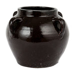 Found Black Clay Jar with Handles