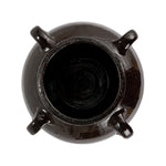 Found Black Clay Jar with Handles