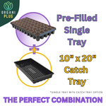 OrganiPlug Seed & Cutting Plugs - Pre-Filled Tray w/ 50 Tall Plugs - Single, Case, and Pallet